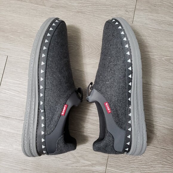 NEW Men\'s Levis slip on felt loafer slipper padded memory foam shoe sze XL 11-12 main image 7